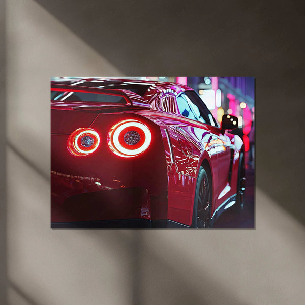 Nissan R35 GTR Neon LED Metal Frame â Ultimate Sports Car Wall Art 2 - TURTLEWINGS 