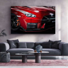 Nissan GT-R R35 Neon LED Metal Poster â JDM Supercar Wall Art for Racing Enthusiasts - TURTLEWINGS 