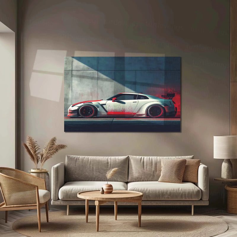 Nissan GT-R – Legendary Performance | JDM Automotive Metal Frame | High-Performance Car Wall Art - TURTLEWINGS 