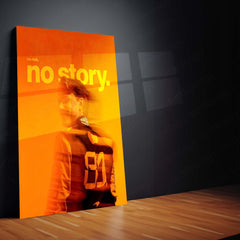 Quote Metal Poster | Oscar Piastri – No Risk, No Story Metal Frame Modern F1 Courage Wall Art | Fearless Decisions & Future Champion Mindset Quote Metal Poster