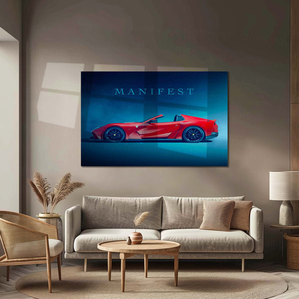 Manifest – Novitec Ferrari 812 GTS Metal Frame | Ultra-Luxury Car Wall Art