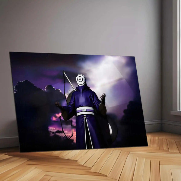 Anime Metal Poster | Obito Uchiha – The Ninja in the Mask | Naruto Anime Metal Frame | Dark Shinobi Wall Art - TURTLEWINGS 