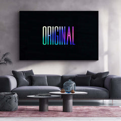 Original – Metal Frame | Statement Typography Wall Art | Be Unique Quote Poster for Bold & Creative Spaces - TURTLEWINGS 