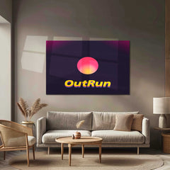 Outrun Typography – Metal Frame | Retro Synthwave Quote Wall Art | Vaporwave Neon Aesthetic Poster - TURTLEWINGS 
