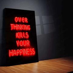 Overthinking Kills Metal Poster | Minimalist Motivational Wall Art | Mindset Decor - TURTLEWINGS 