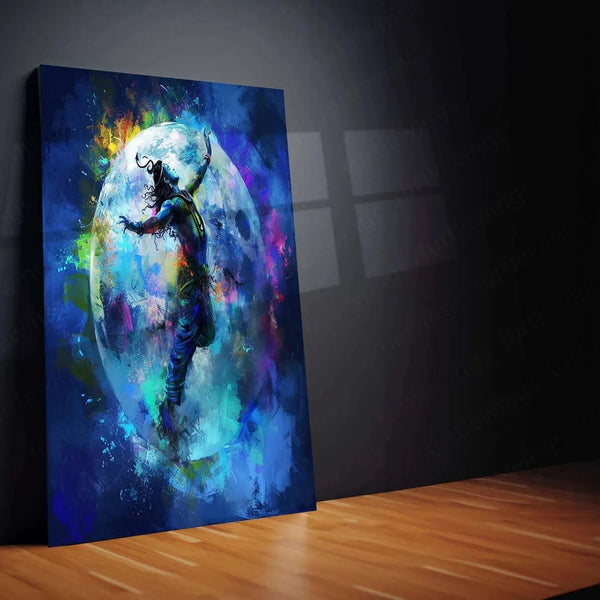 Lord Shiva Dancing on the Globe – Cosmic Energy Metal Poster - TURTLEWINGS 