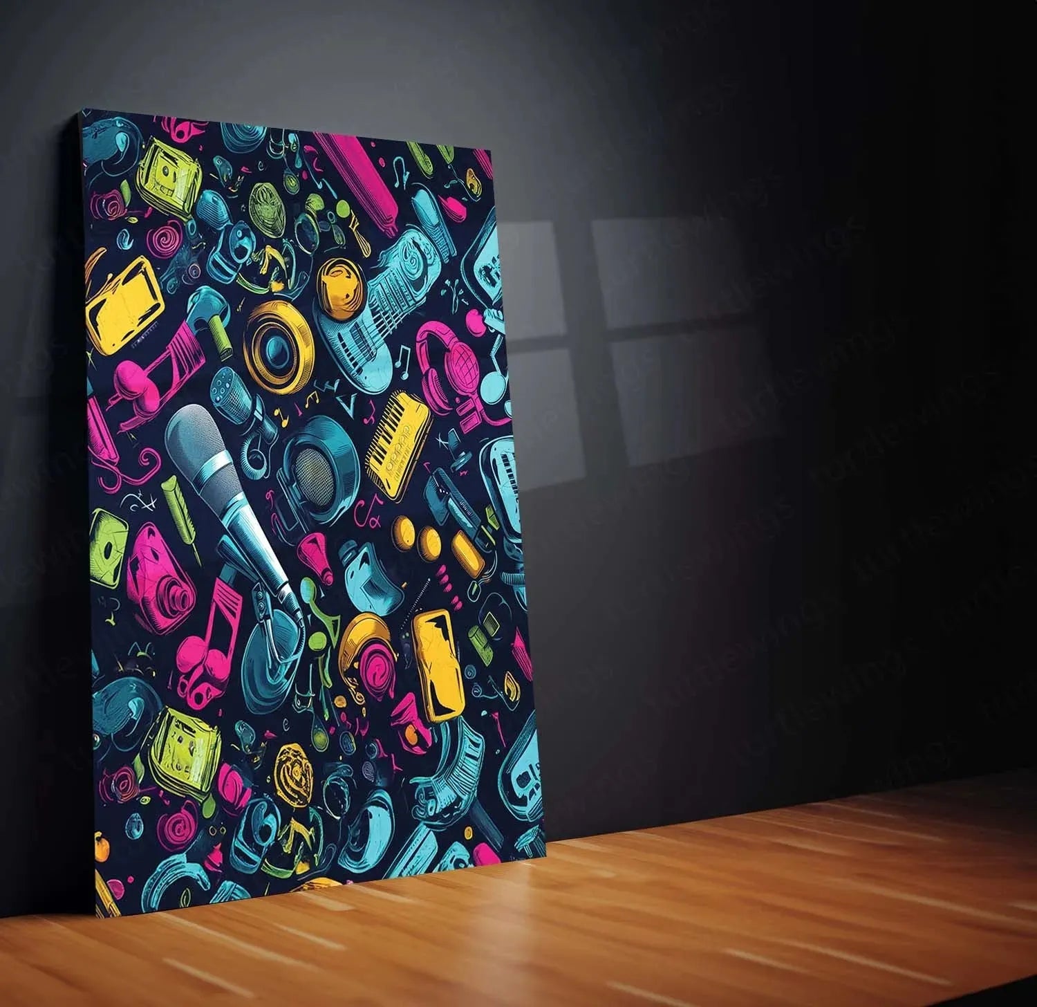Music Production Tools Metal Poster – Aesthetic Studio Gear Wall