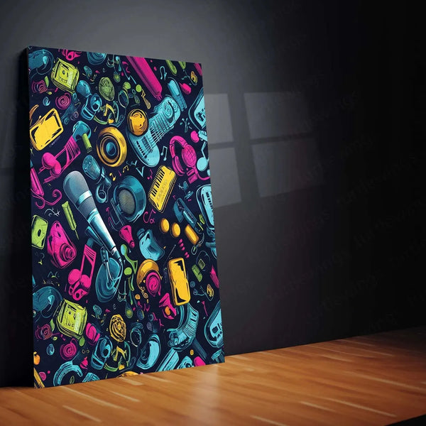 Music Production Tools Metal Poster – Aesthetic Studio Gear Wall Art