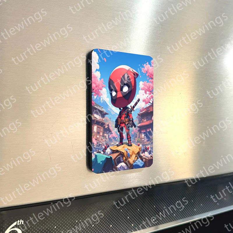 Fridge Magnets | Super Kids Fridge Magnet Set – Set of 8 Colorful Cartoon Hero Magnets (60x80mm)