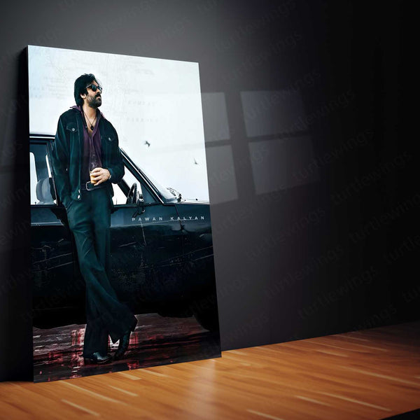 Pawan Kalyan Metal Frame | Telugu Superstar Wall Art 01 - TURTLEWINGS 