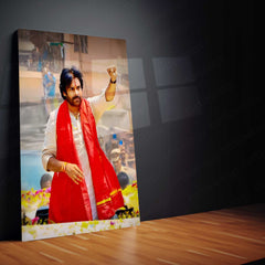 Pawan Kalyan Metal Frame | Telugu Superstar Wall Art 02 - TURTLEWINGS 