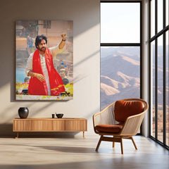 Pawan Kalyan Metal Frame | Telugu Superstar Wall Art 02 - TURTLEWINGS 