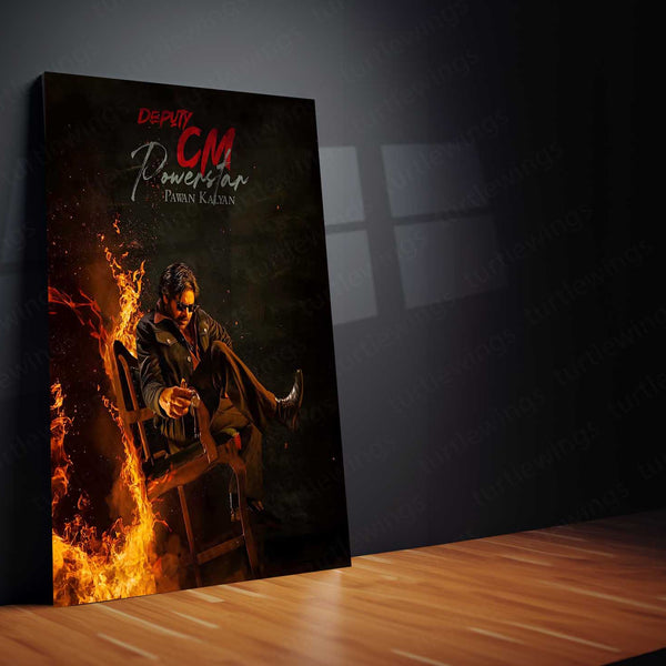 Pawan Kalyan Metal Frame | Telugu Superstar Wall Art 04 - TURTLEWINGS 