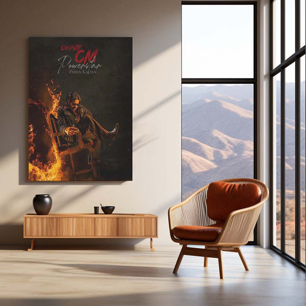 Pawan Kalyan Metal Frame | Telugu Superstar Wall Art 04 - TURTLEWINGS 