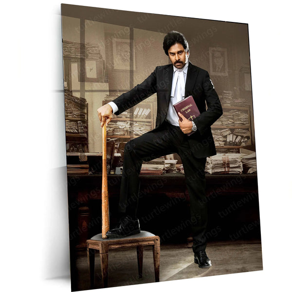 Pawan Kalyan – Power Star Metal Poster | Tollywood Icon Wall Frame 01