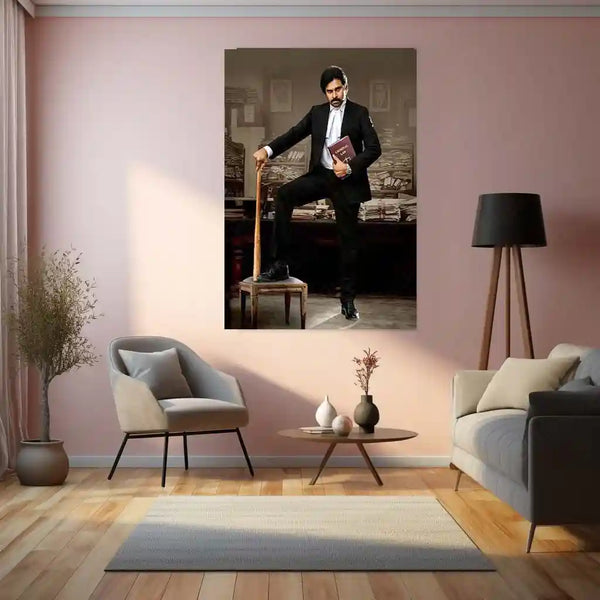 Pawan Kalyan – Power Star Metal Poster | Tollywood Icon Wall Frame 01