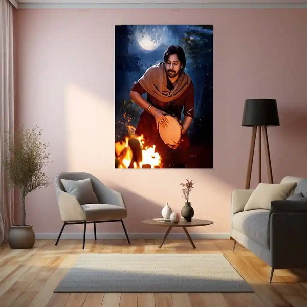 Pawan Kalyan – Power Star Metal Poster | Tollywood Icon Wall Frame 04