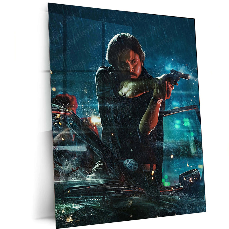 Pawan Kalyan – Power Star Metal Poster | Tollywood Icon Wall Frame 05