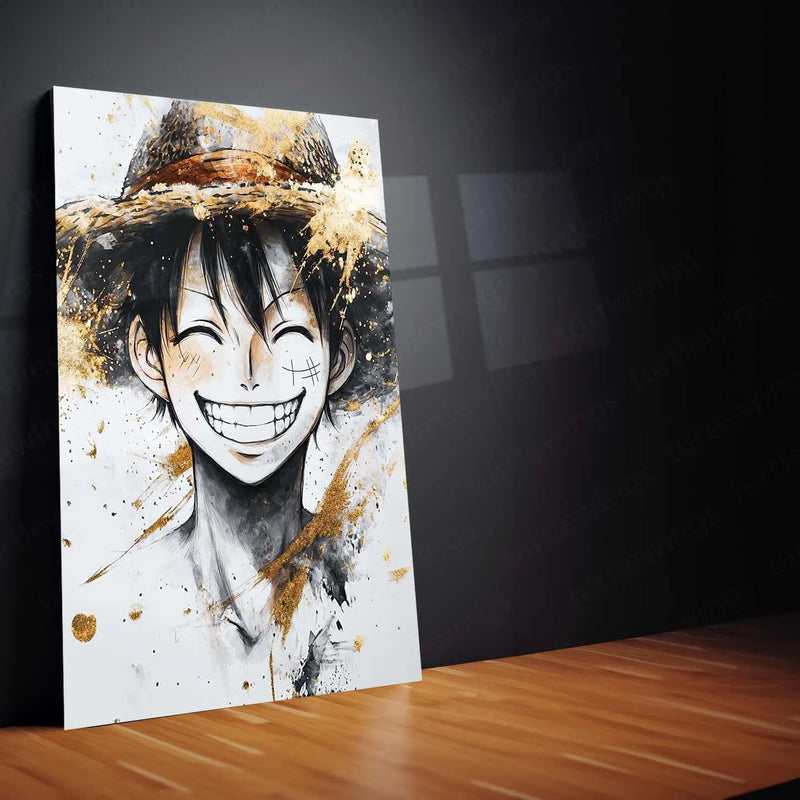 Anime Metal Poster | Monkey D. Luffy Metal Poster | One Piece Wall Art | Pirate King Anime Decor 01 - TURTLEWINGS 