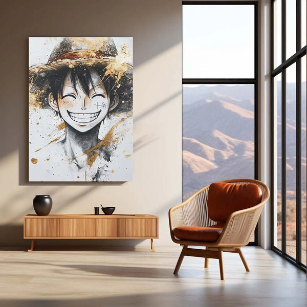 Anime Metal Poster | Monkey D. Luffy Metal Poster | One Piece Wall Art | Pirate King Anime Decor 01