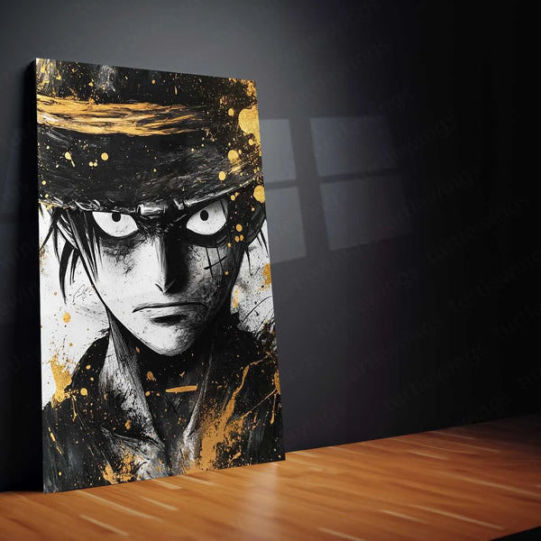 Anime Metal Poster | Monkey D. Luffy Metal Poster | One Piece Wall Art | Pirate King Anime Decor