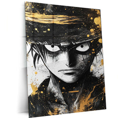 Anime Metal Poster | Monkey D. Luffy Metal Poster | One Piece Wall Art | Pirate King Anime Decor - TURTLEWINGS 