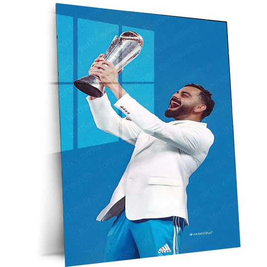 Virat Kohli | Indian Team Champions Trophy 2025 Winner | Metal Poster