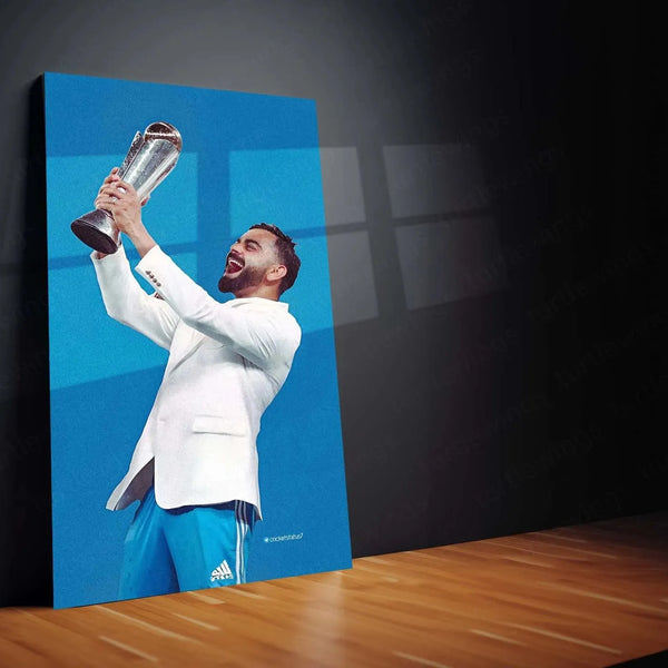 Virat Kohli | Indian Team Champions Trophy 2025 Winner | Metal Poster - TURTLEWINGS 