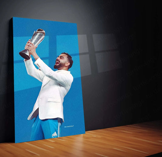 Virat Kohli | Indian Team Champions Trophy 2025 Winner | Metal Poster