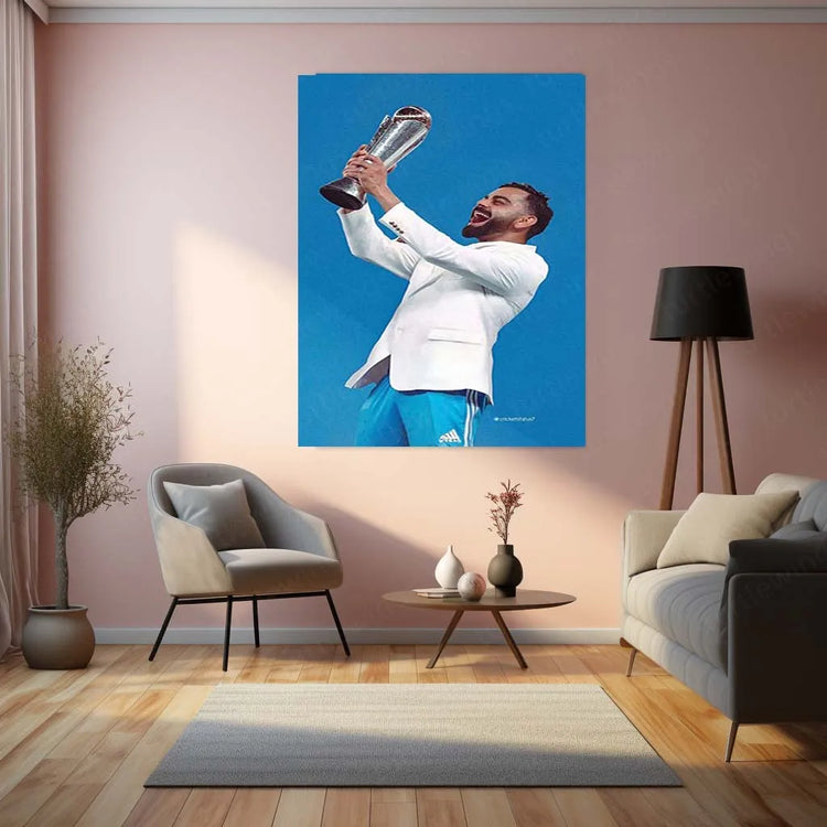 Virat Kohli | Indian Team Champions Trophy 2025 Winner | Metal Poster