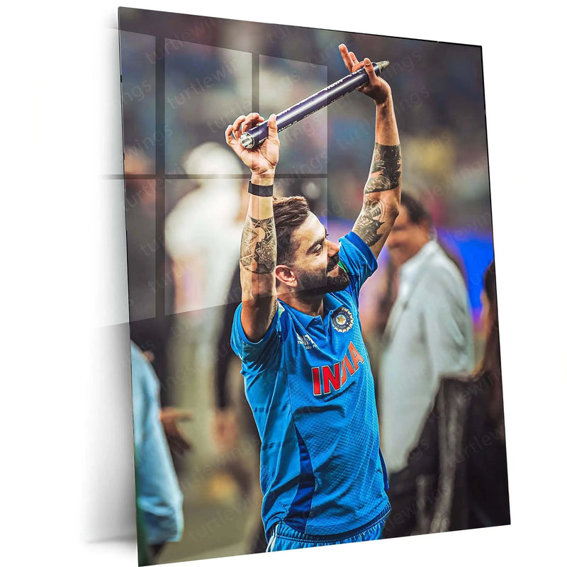 Virat Kohli | Indian Team Champions Trophy 2025 Winner | Metal Poster