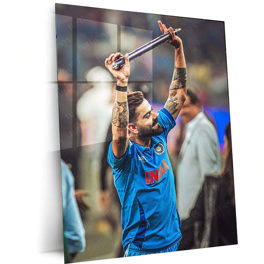 Virat Kohli | Indian Team Champions Trophy 2025 Winner | Metal Poster