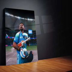 Cricket Metal Poster | Virat Kohli Metal Poster – Iconic Cricket Legend Wall Art 2 - TURTLEWINGS 