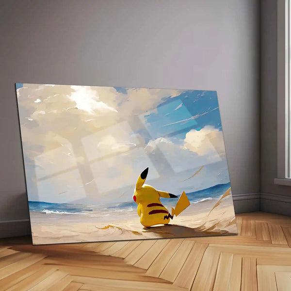 Pikachu – Beyond the Horizon | Pokémon Anime Metal Frame | Peaceful Anime Wall Art - TURTLEWINGS 