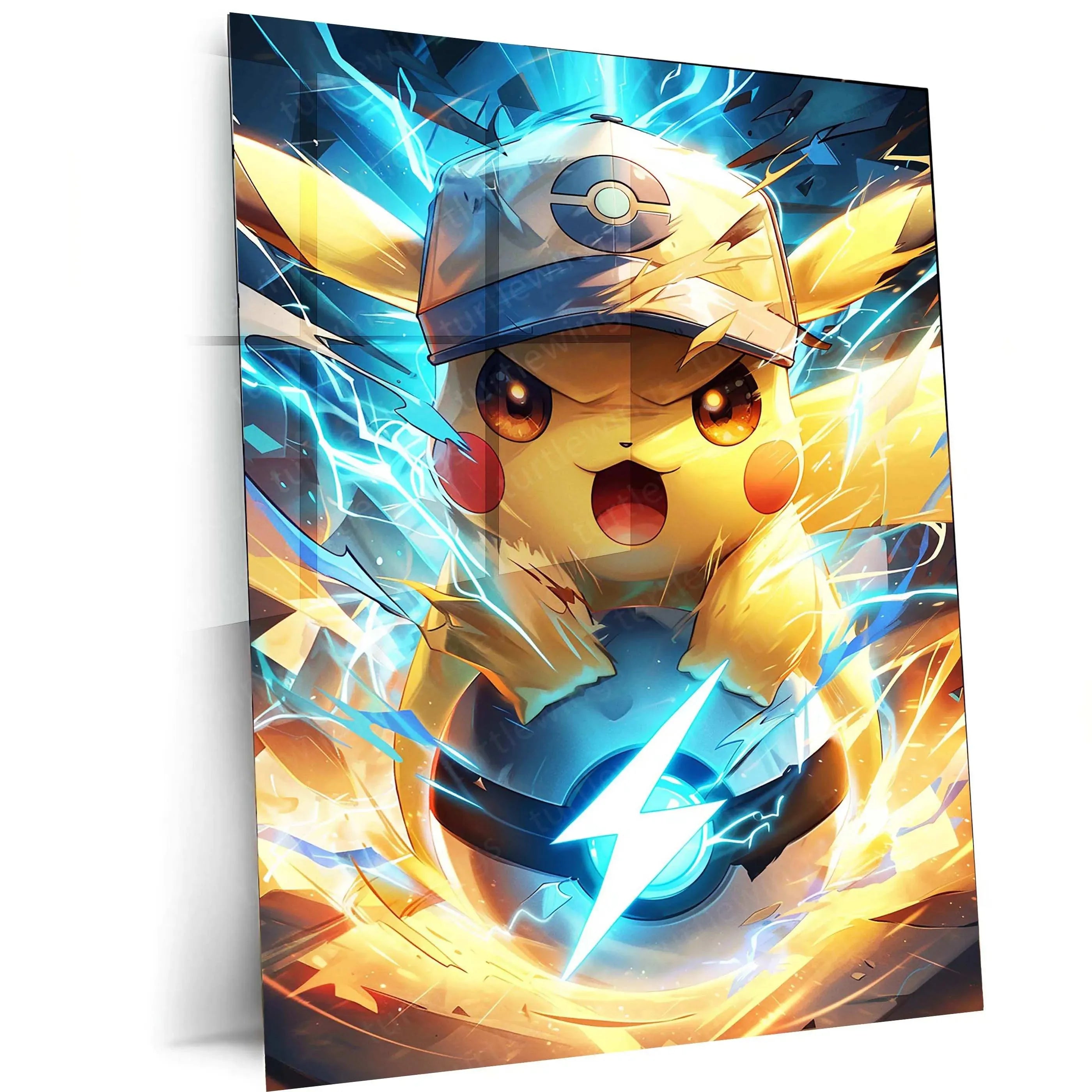Pucachu Pikachu Metal Poster – Iconic Electric Pokémon | Cute Pikachu Anime Wa ...