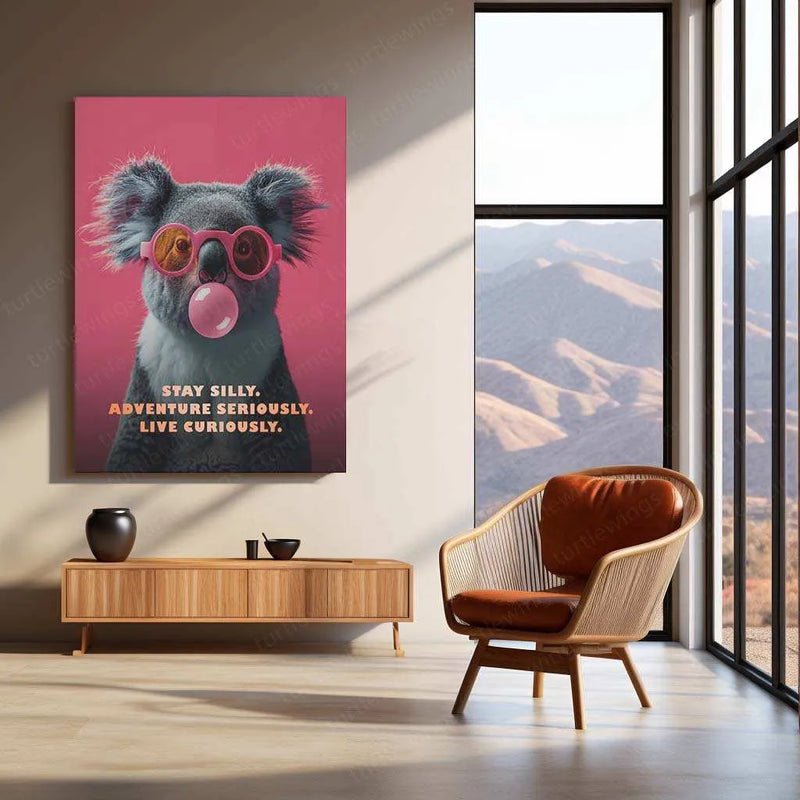 Koala Portrait – Anthony Burrill Style Artwork by Pinch - TURTLEWINGS 