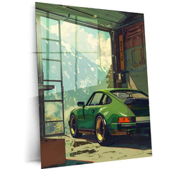 Porsche Art Metal Poster – Luxury Sports Car Wall Decor 2 - TURTLEWINGS 