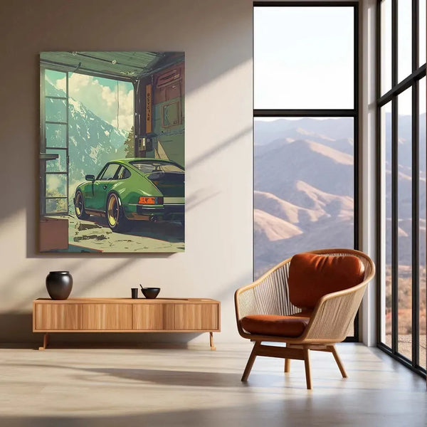 Porsche Art Metal Poster – Luxury Sports Car Wall Decor 2 - TURTLEWINGS 