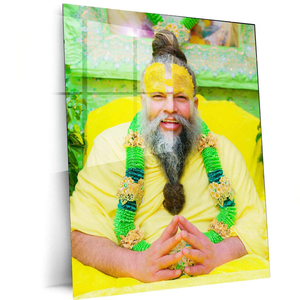Premanand Ji Maharaj Metal Poster | A Tribute to Spiritual Serenity 3 - TURTLEWINGS 