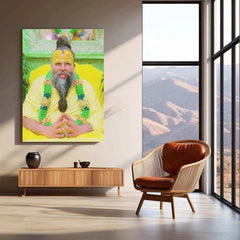 Premanand Ji Maharaj Metal Poster | A Tribute to Spiritual Serenity 3 - TURTLEWINGS 