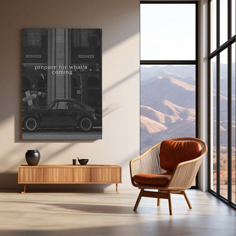 Quote Metal Poster | Prepare for What’s Coming Motivational Metal Poster | Success, Ambition & Future Mindset Wall Art