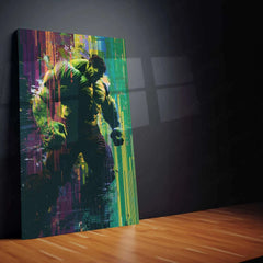 Hulk Barcode Glitch Metal Poster | Futuristic Digital Art | Marvel Superhero Wall Decor - TURTLEWINGS 