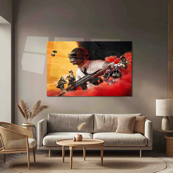 BGMI – Metal Frame | Battlegrounds Mobile India Wall Art | Gamer Poster for Setup & Esports Enthusiasts - TURTLEWINGS 