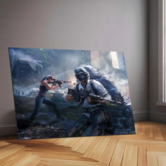PUBG Mobile – Snow Survival | Battle Royale Gaming Metal Frame | Winter Combat Wall Art - TURTLEWINGS 