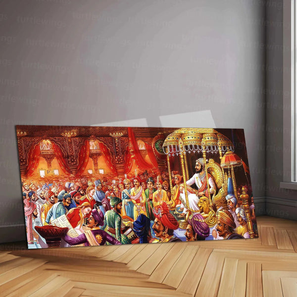 Chhatrapati Shivaji Maharaj Rajyabhishek Sohala Metal Frame – A Regal Tribute - TURTLEWINGS 