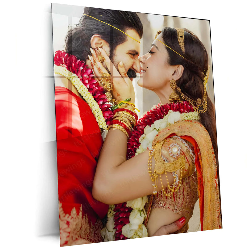 Rashmika Mandanna & Vijay Deverakonda – Wedding Elegance | Celebrity Romance Metal Frame - TURTLEWINGS 