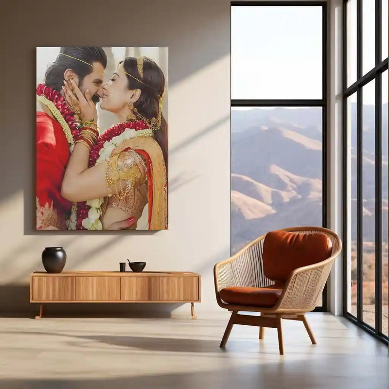 Rashmika Mandanna & Vijay Deverakonda – Wedding Elegance | Celebrity Romance Metal Frame - TURTLEWINGS 