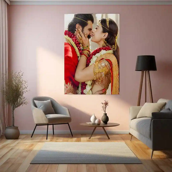 Rashmika Mandanna & Vijay Deverakonda – Wedding Elegance | Celebrity Romance Metal Frame - TURTLEWINGS 