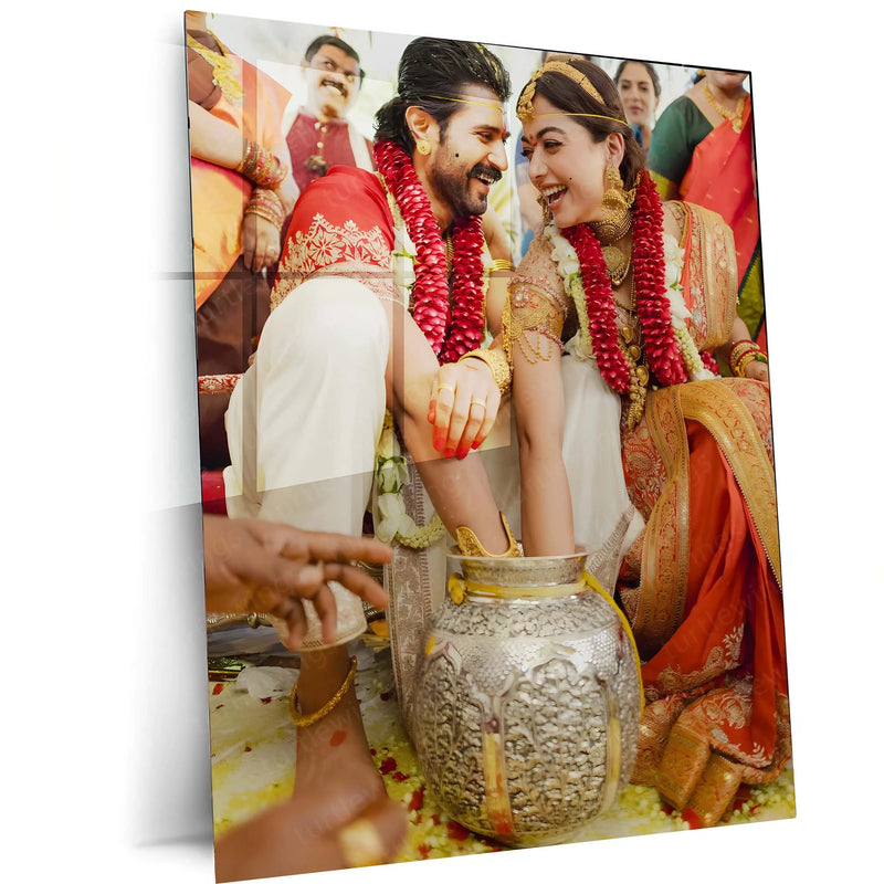 Rashmika Mandanna & Vijay Deverakonda – Wedding Elegance | Celebrity Romance Metal Frame 02 - TURTLEWINGS 
