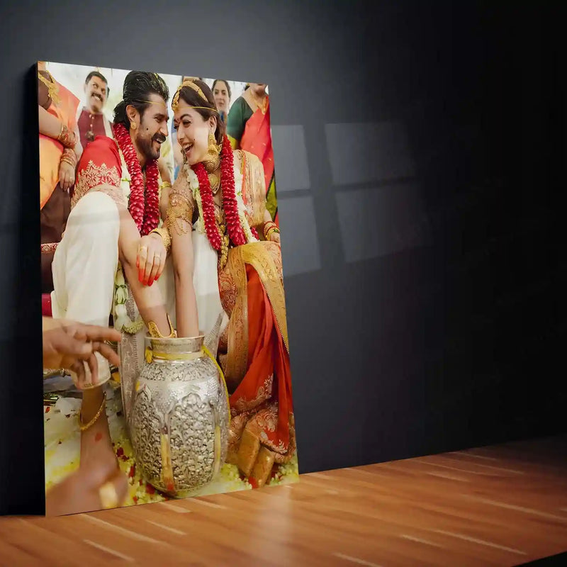 Rashmika Mandanna & Vijay Deverakonda – Wedding Elegance | Celebrity Romance Metal Frame 02 - TURTLEWINGS 